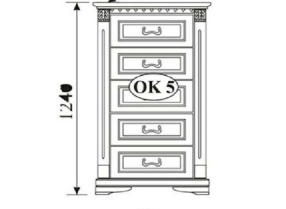 Classic Chest of drawers Chests of drawers Wardrobe Sideboard Solid Furniture Colonial new OK5